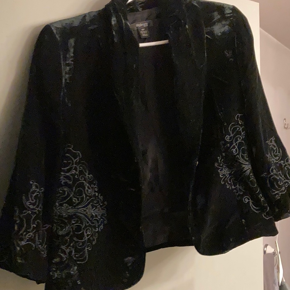 Velvet shrug